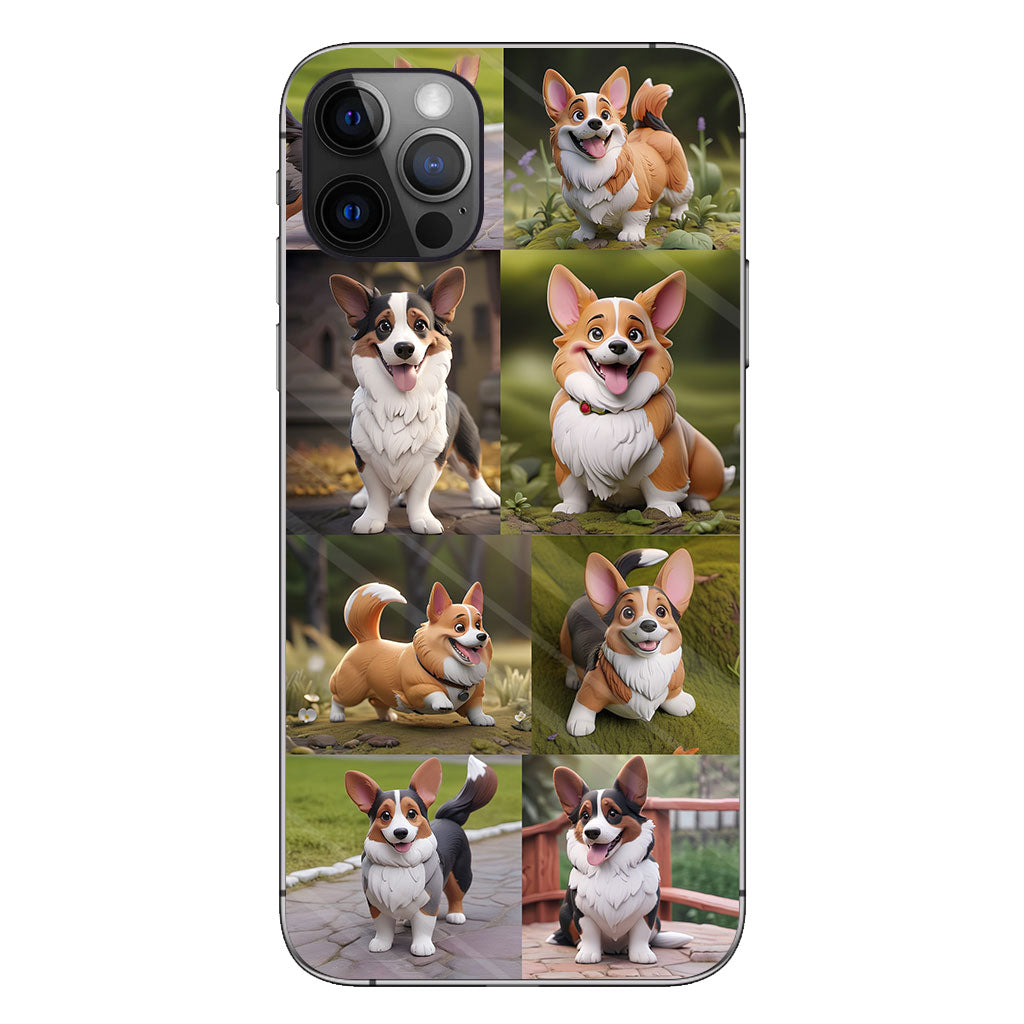 Collage de photos d'animaux de compagnie façon cartoon - Cadeau pour les amoureux des chiens et des chats - Coque de téléphone personnalisée