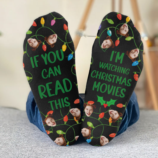 Si vous pouvez lire ceci - Chaussettes de Noël personnalisées