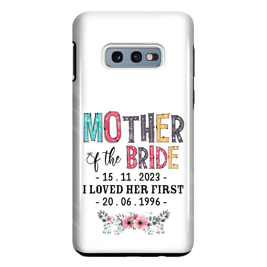 Coque de téléphone transparente personnalisée pour la mère de la mariée