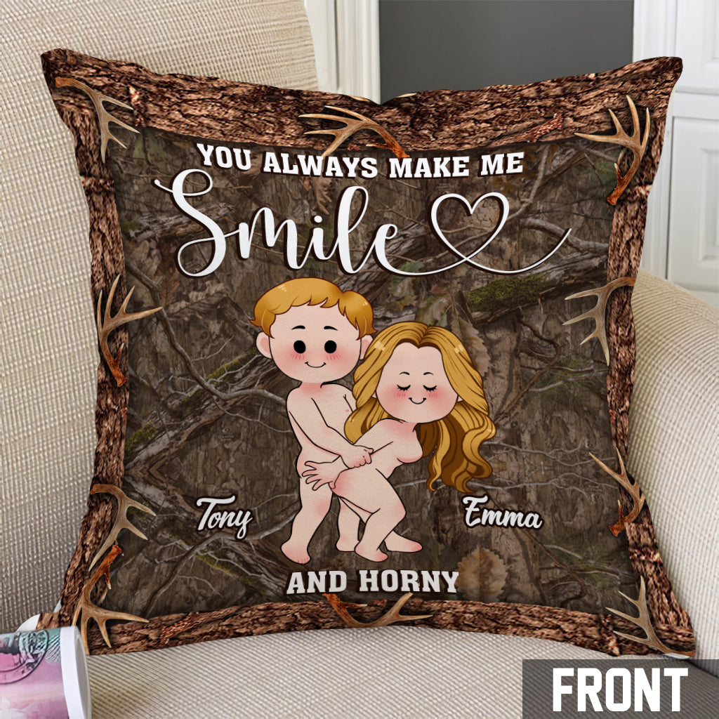 Tu me fais sourire - Coussin décoratif de chasse personnalisé