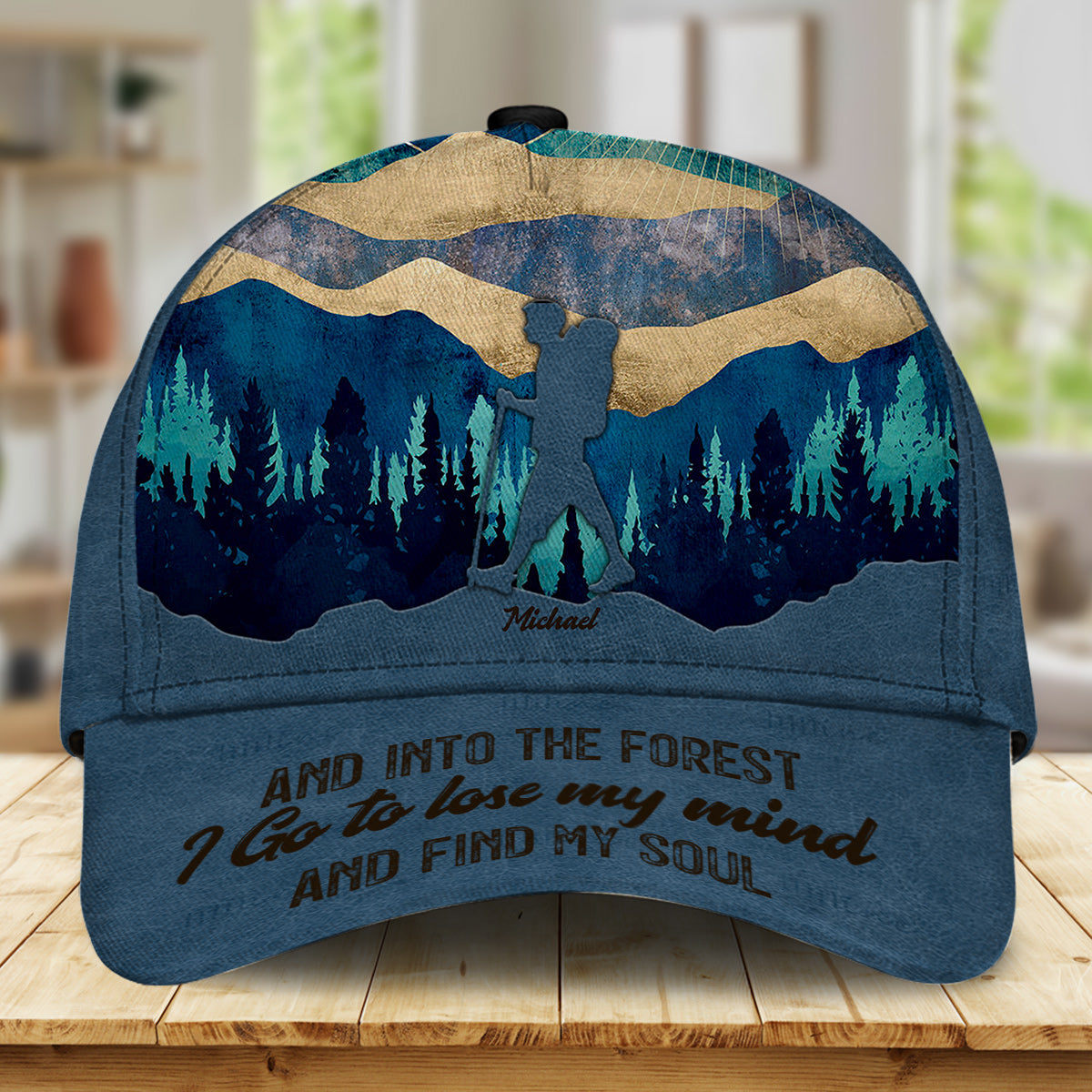 Et je m'enfonce dans la forêt - Casquette de randonnée classique personnalisée