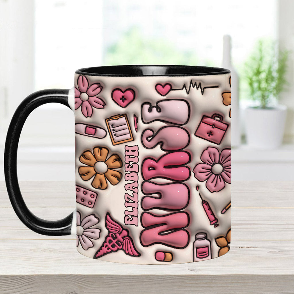 Vie d'infirmière gonflée à bloc - Mug personnalisé pour infirmière