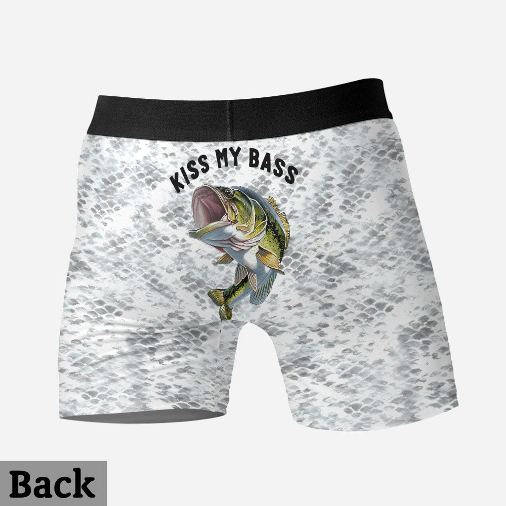 Kiss My Bass - Boxers de pêche personnalisés pour hommes