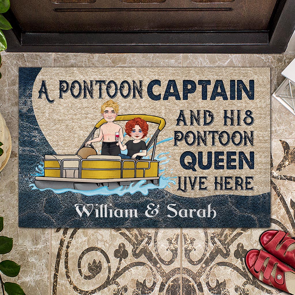 Paillasson personnalisé « Capitaine de ponton et sa femme »