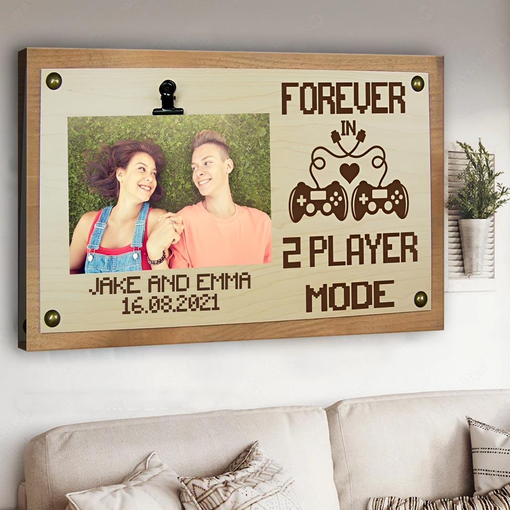 2 Player Mode - Personalized Video Game Canvas And Poster