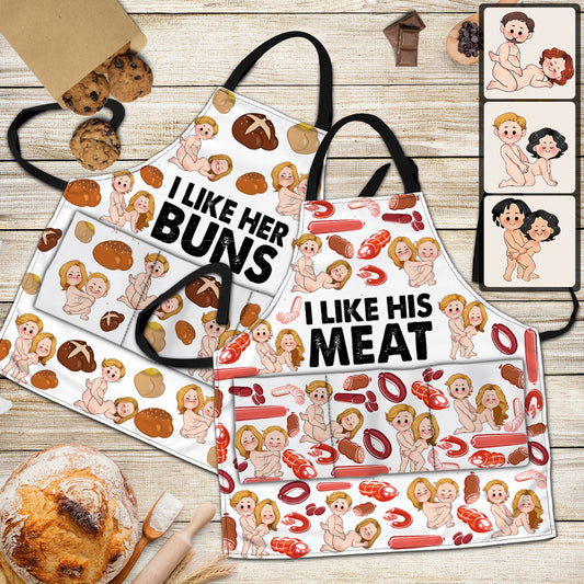 J'aime ses fesses, j'aime sa viande - Tablier personnalisé pour couple