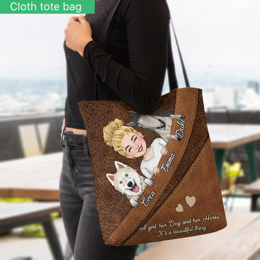 What A Beautiful Thing - Personalized Horse Tote Bag