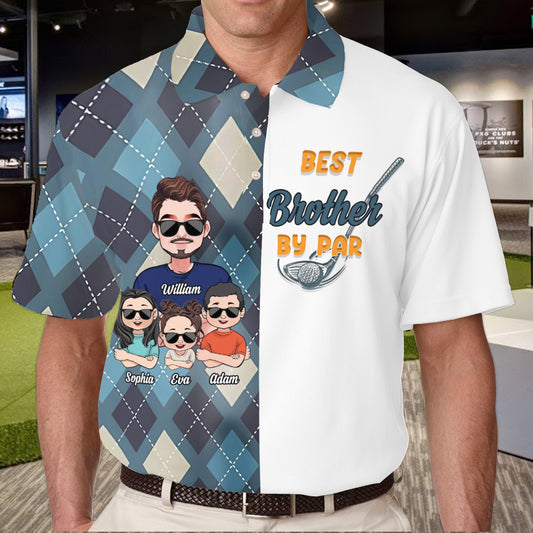 Polo porte-bonheur de grand-père - Cadeau de golf pour papa, lui, petit ami, mari, grand-père, oncle - Polo personnalisé