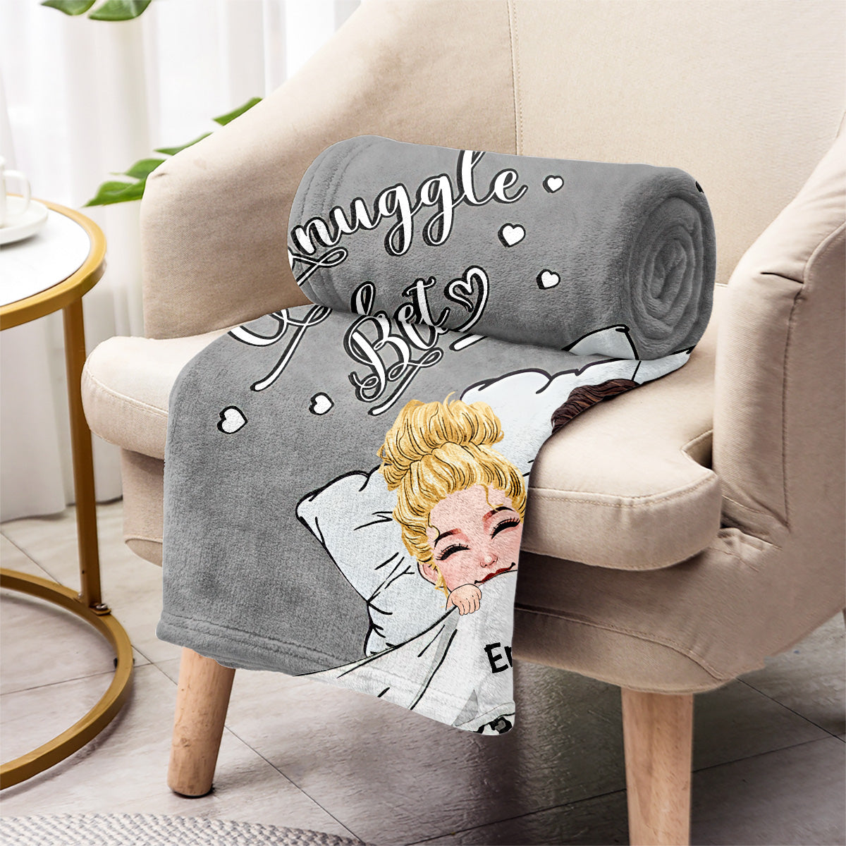 Notre couverture douillette - Couverture personnalisée pour couple