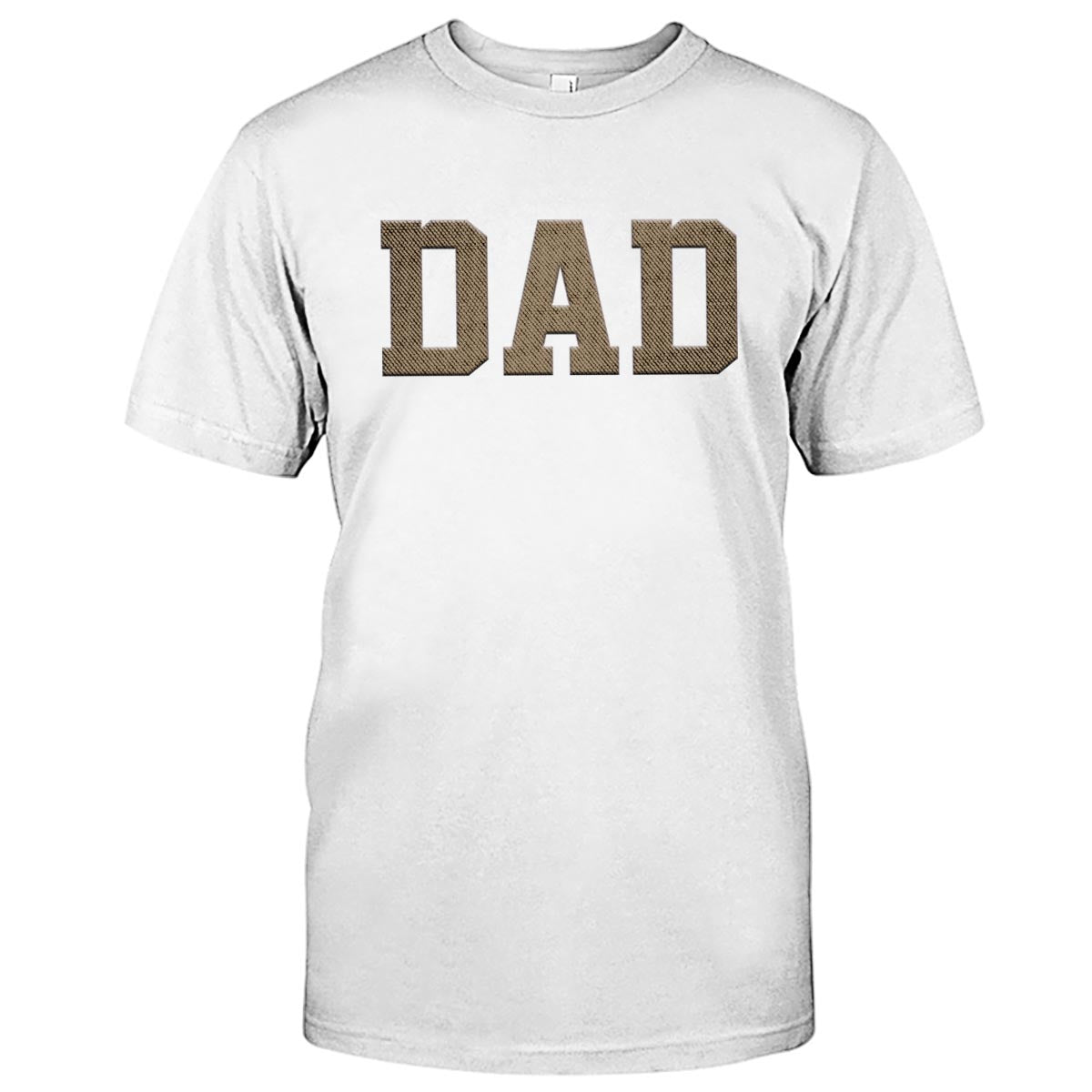 Custom Name - Personalized Father Embroidered T-shirt