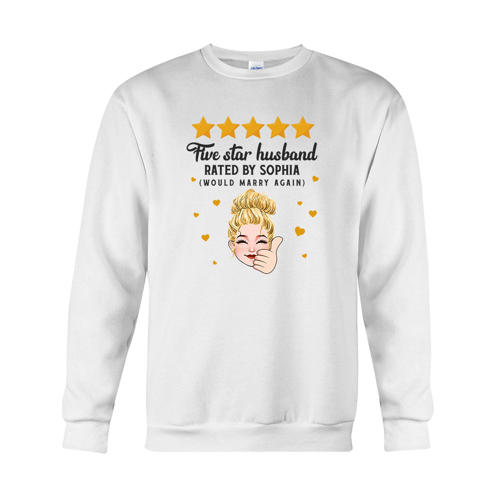 T-shirt et sweat à capuche personnalisés « Mari et Femme Cinq Étoiles »
