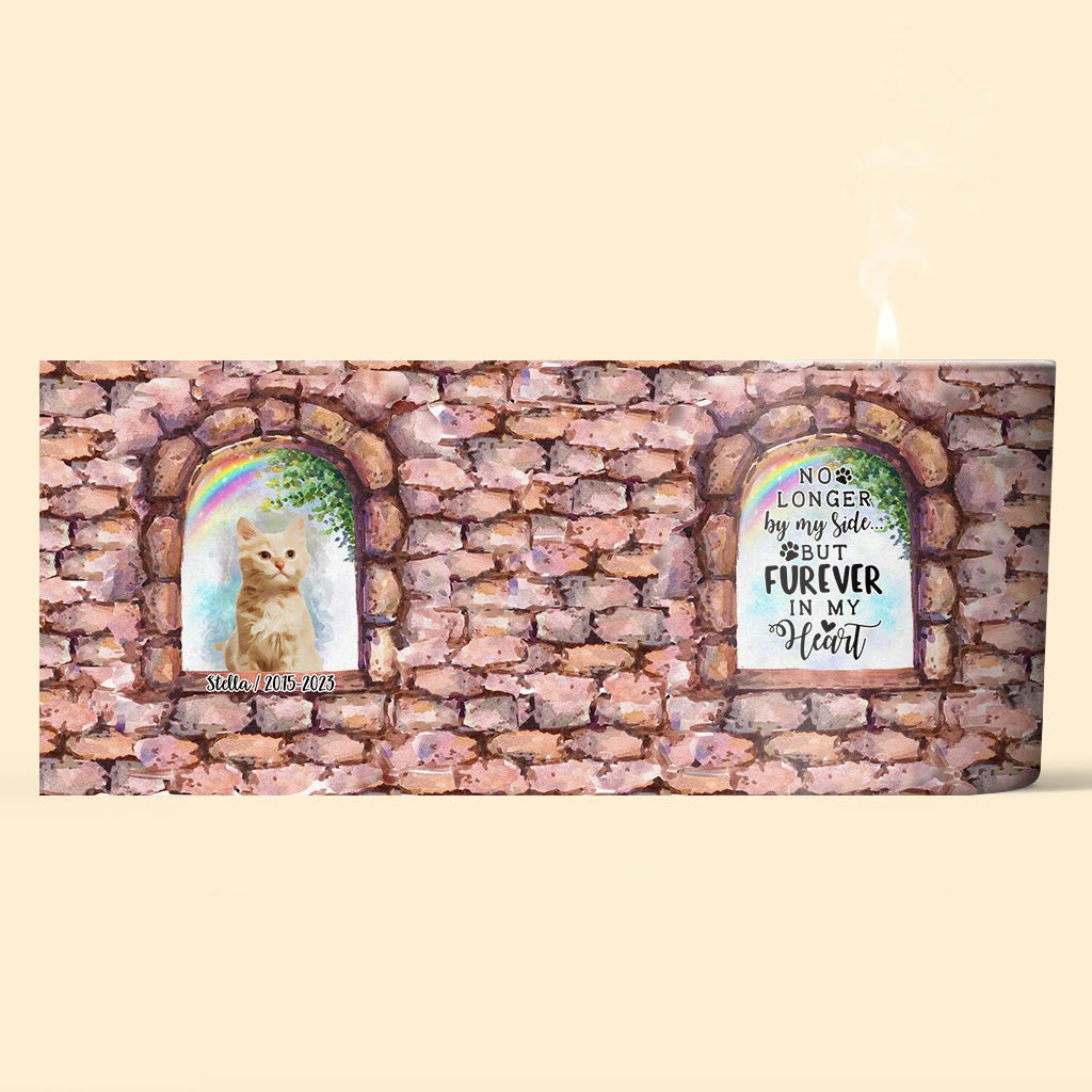 Plus à mes côtés - Bougie personnalisée pour chien avec couvercle en bois