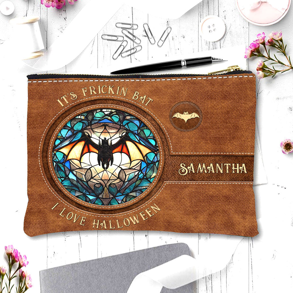 C'est une putain de chauve-souris, j'adore Halloween ! - Pochette de sorcière personnalisée