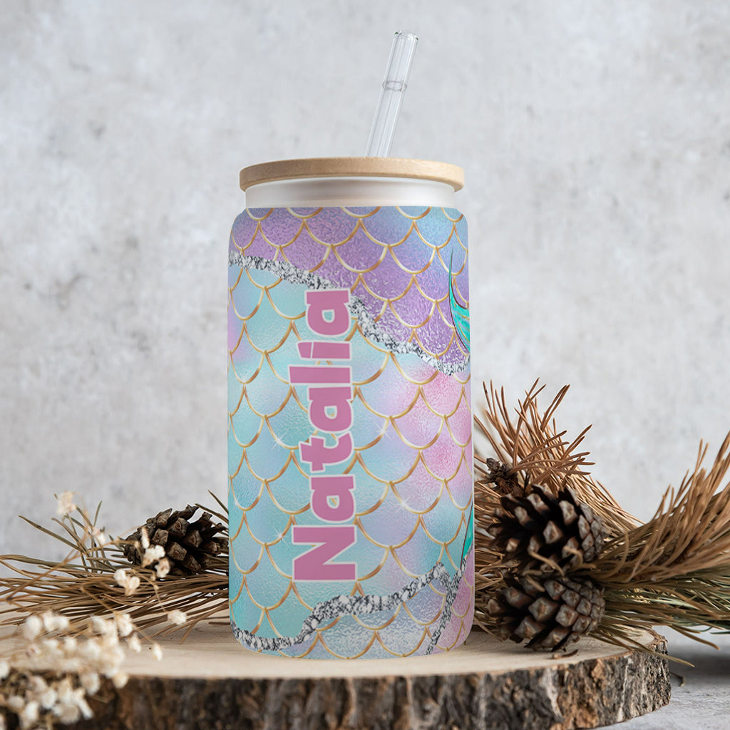 Plage, s'il vous plaît, je suis une sirène - Canette en verre personnalisée pour les amoureux de la mer