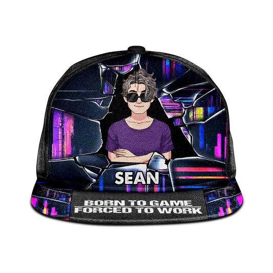 Né pour jouer - Casquette personnalisée pour jeux vidéo