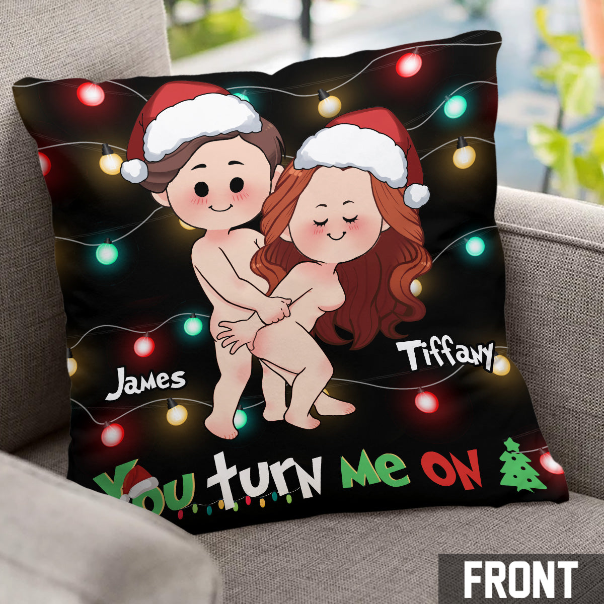 Tu m'excites - Coussin décoratif personnalisé pour couple