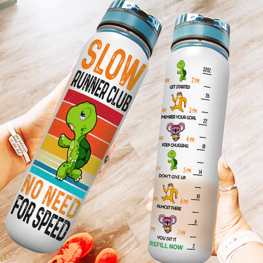 Slow Runner Club - Gourde personnalisée pour suivre l'hydratation en course à pied