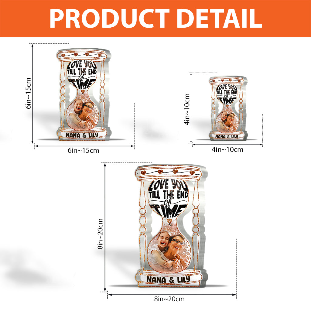 Jusqu'à la fin des temps - Plaque acrylique personnalisée pour grand-mère