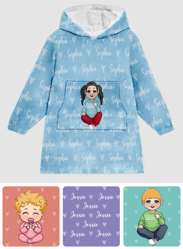 Joyeux Noël les enfants - Couverture-sweat à capuche personnalisée pour enfants