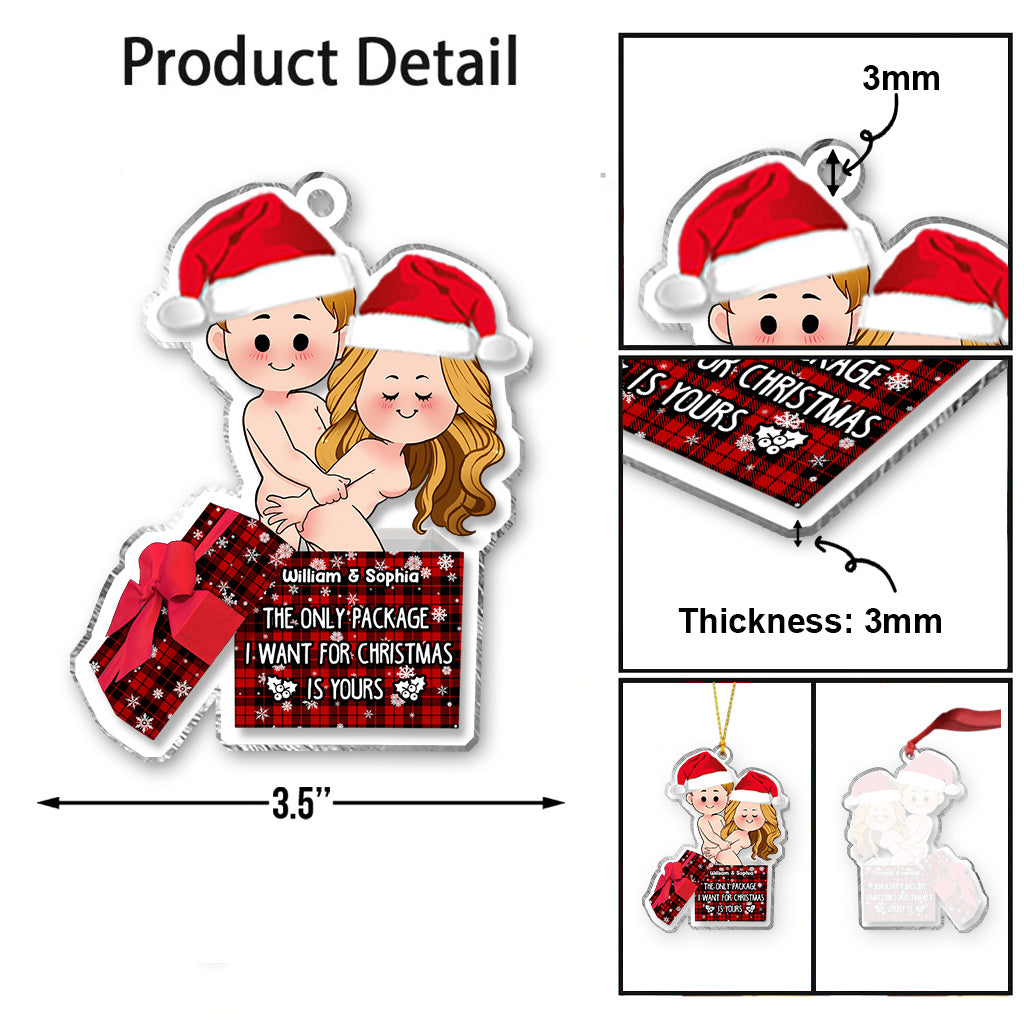 Le seul cadeau que je veux pour Noël, c'est le tien - Ornement personnalisé pour couple