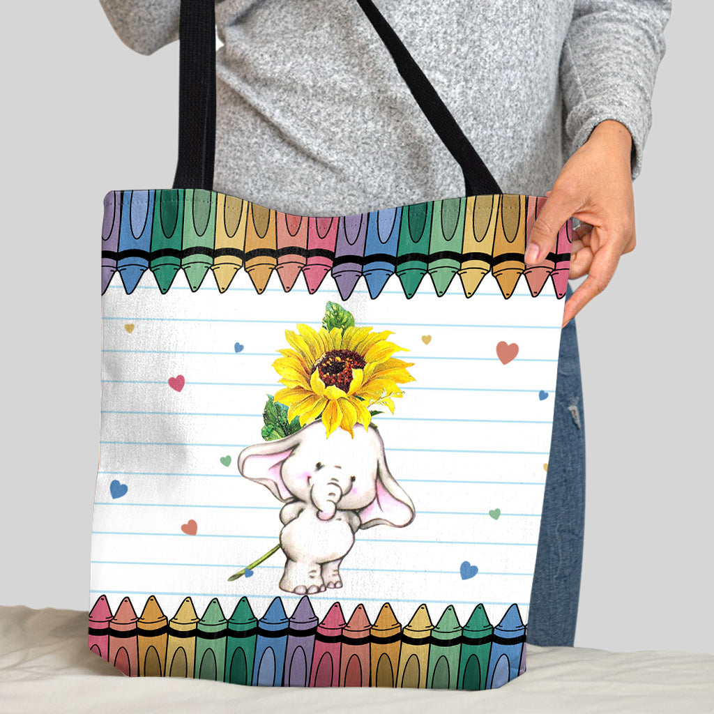 Enseigner, aimer, inspirer - Sac fourre-tout personnalisé pour enseignants