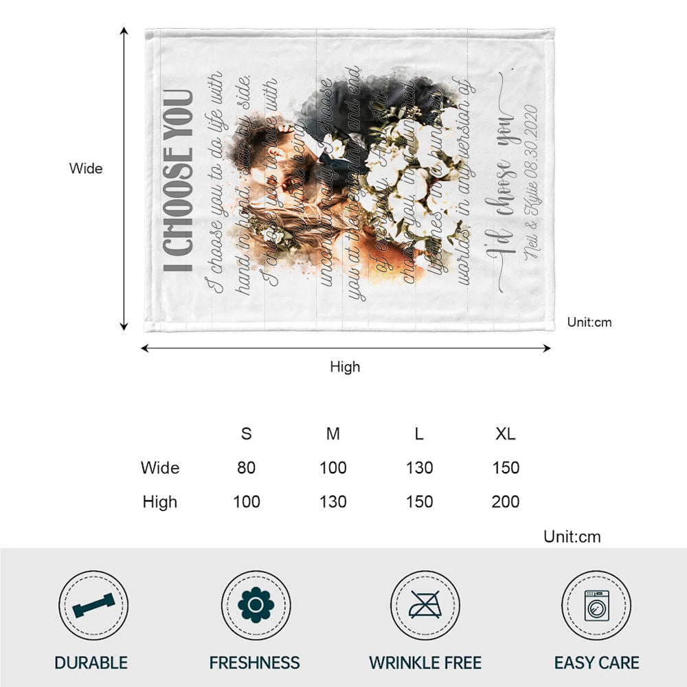 Je te choisis - Couverture personnalisée pour mari et femme