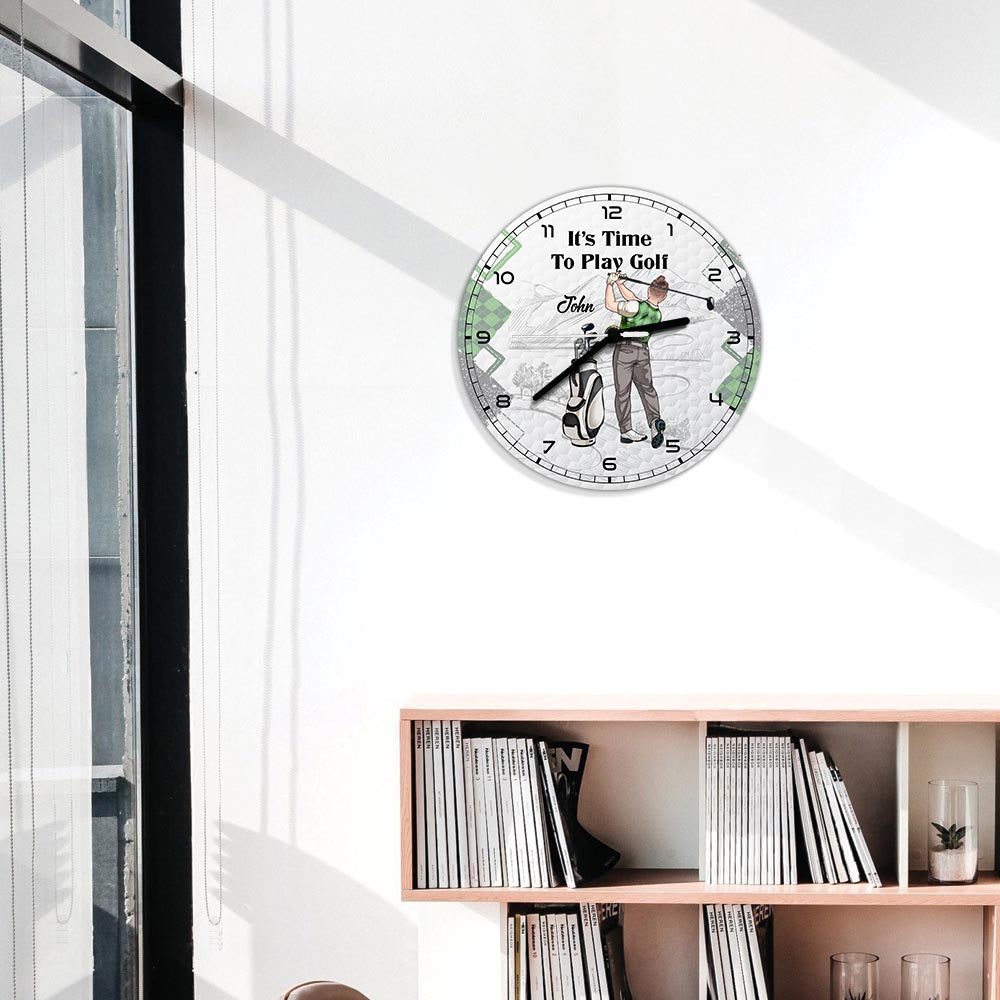 Il y a toujours du temps pour le golf - Horloge murale de golf personnalisée