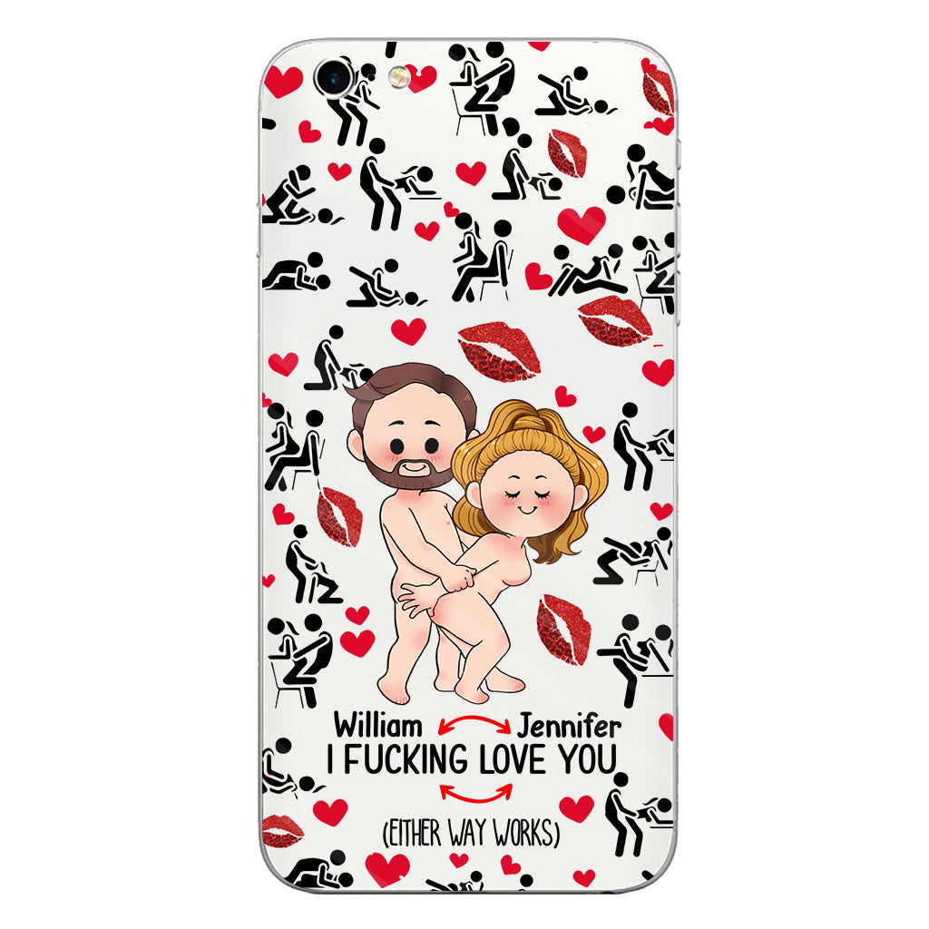 Je t'aime - cadeau pour mari, femme, petit ami, petite amie - Coque de téléphone transparente personnalisée