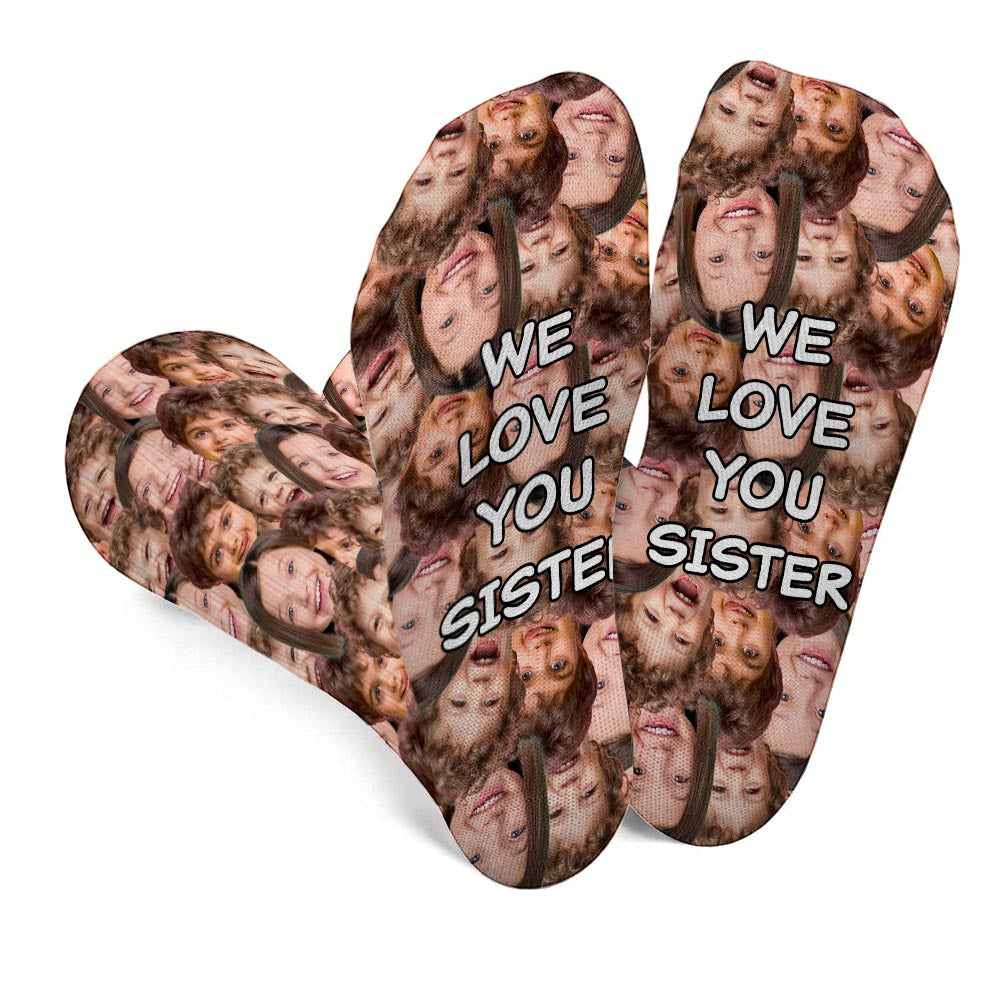 Love You Dad - Gift for dad, grandma, grandpa, mom, uncle, aunt, brother, sister, son, daughter, granddaughter, grandson, husband, wife, boyfriend, girlfriend - Personalized Socks