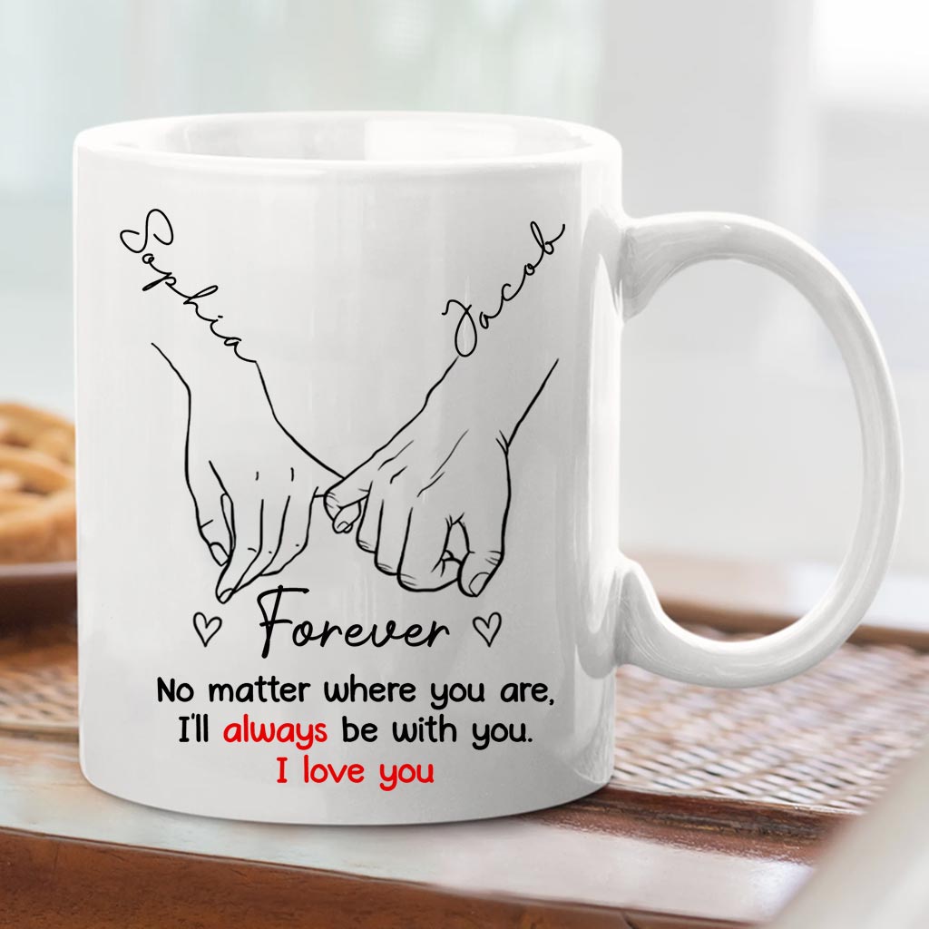 Je t'accompagnerai partout - Mug personnalisé pour couple