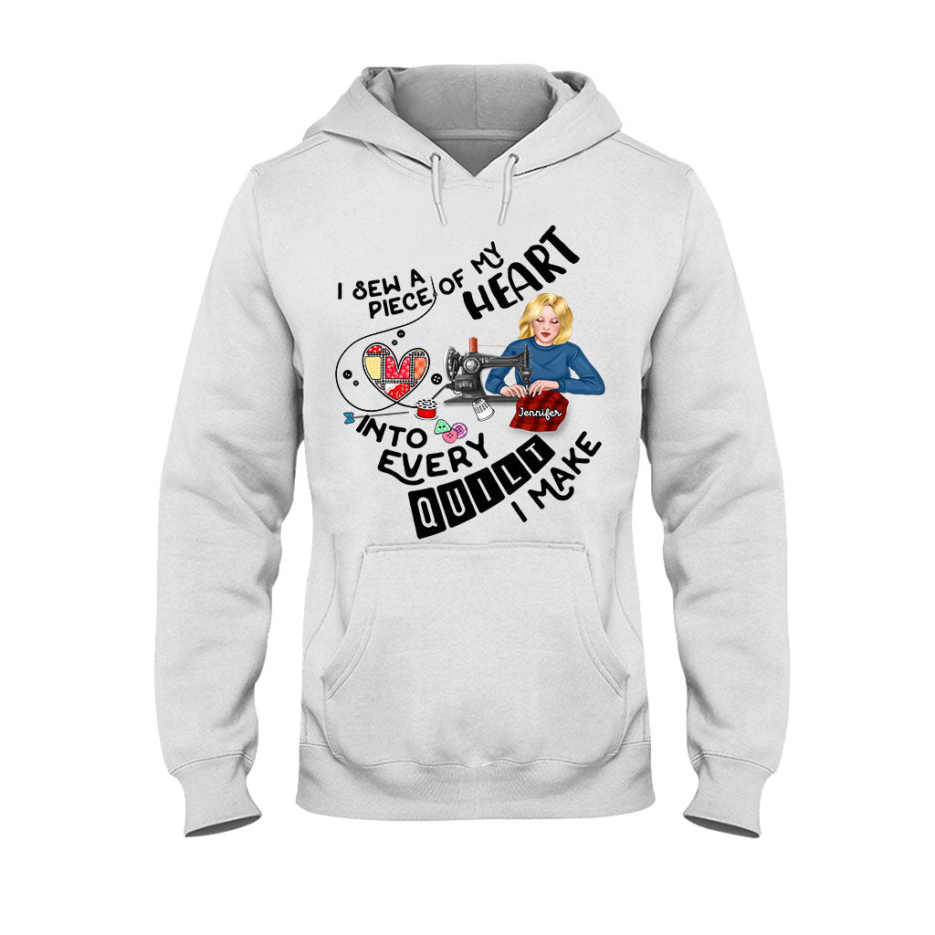 Je couds un morceau de mon cœur - T-shirt et sweat à capuche personnalisés