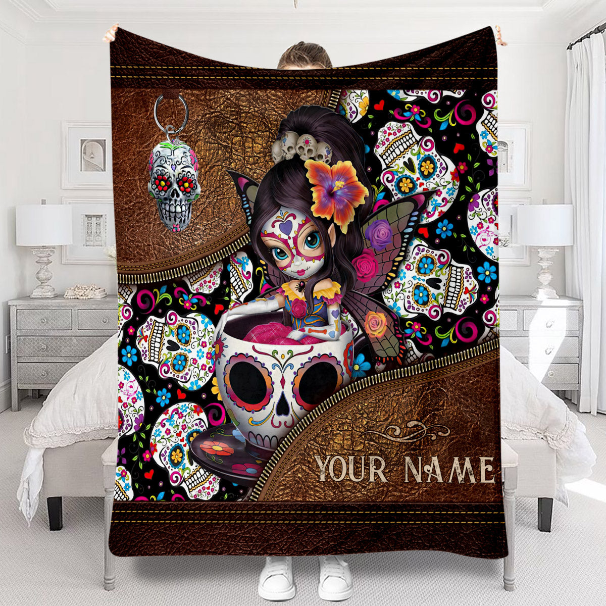 Couverture personnalisée « Love Skulls »