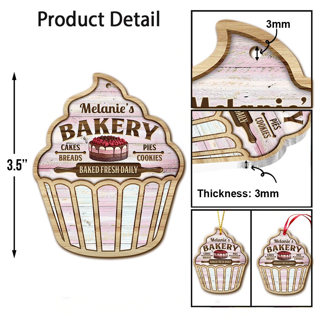 Une fille qui adore pâtisser - Ornement de pâtisserie personnalisé