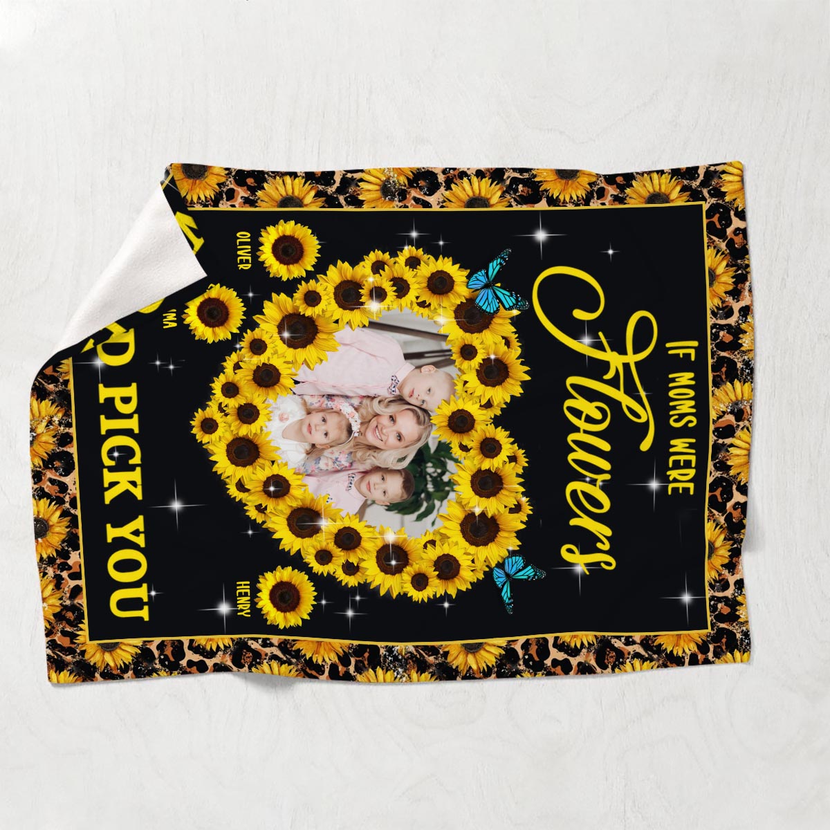 Chaque fois que tu touches ce cœur - Cadeau pour maman, épouse - Couverture personnalisée