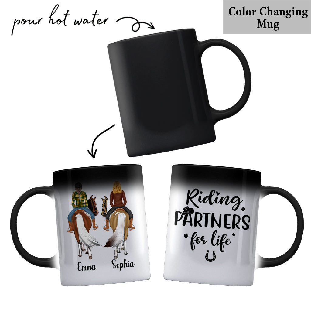 Partenaire d'équitation pour la vie - Mug personnalisé à motif cheval