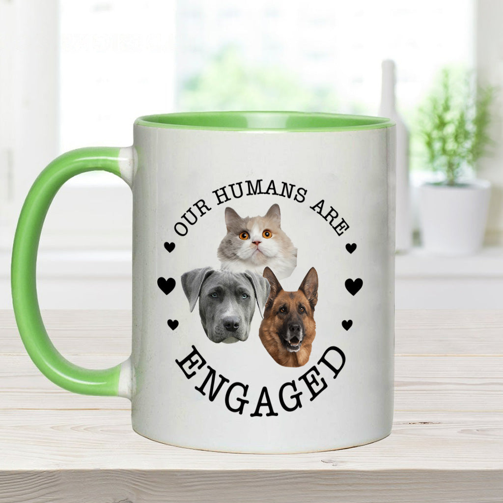 Mes humains se marient (chien/chat) - Mug personnalisé - Cadeau de mariage pour amoureux des chiens et des chats