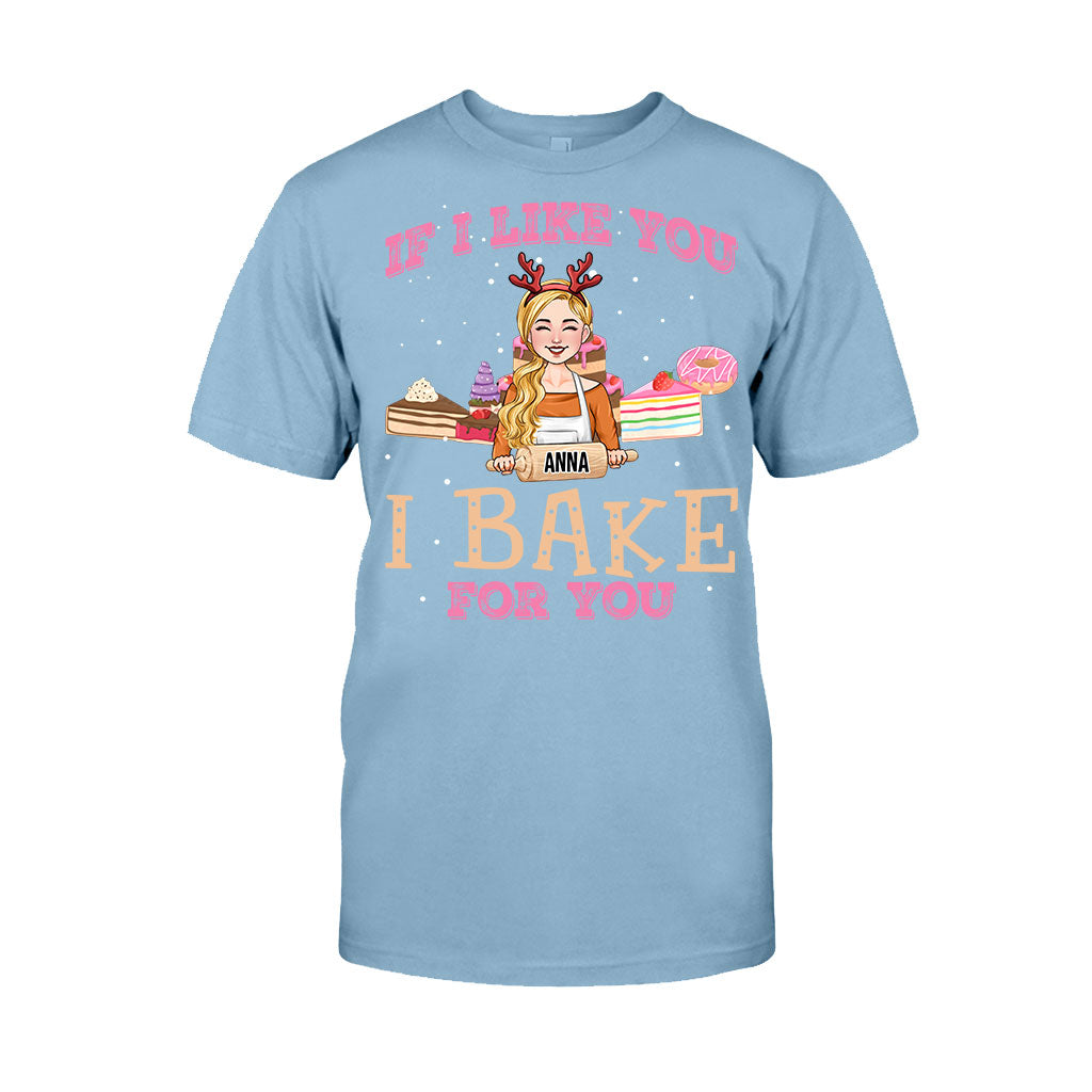 Si je t'aime bien, je cuisine pour toi - T-shirt et sweat à capuche personnalisés sur le thème de la pâtisserie