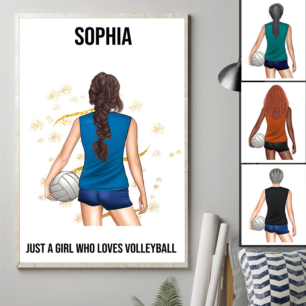Une fille qui adore le volley-ball - Toile et affiche de volley-ball personnalisées