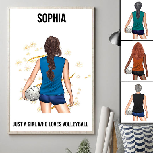 Une fille qui adore le volley-ball - Toile et affiche de volley-ball personnalisées