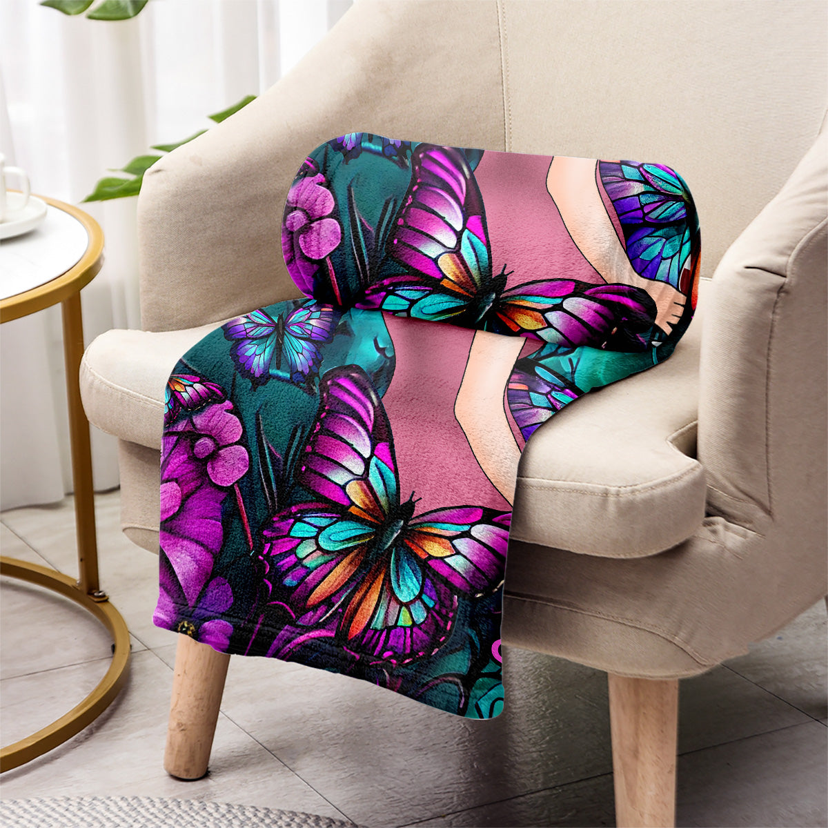 Juste une fille qui aime les papillons - Couverture papillon personnalisée