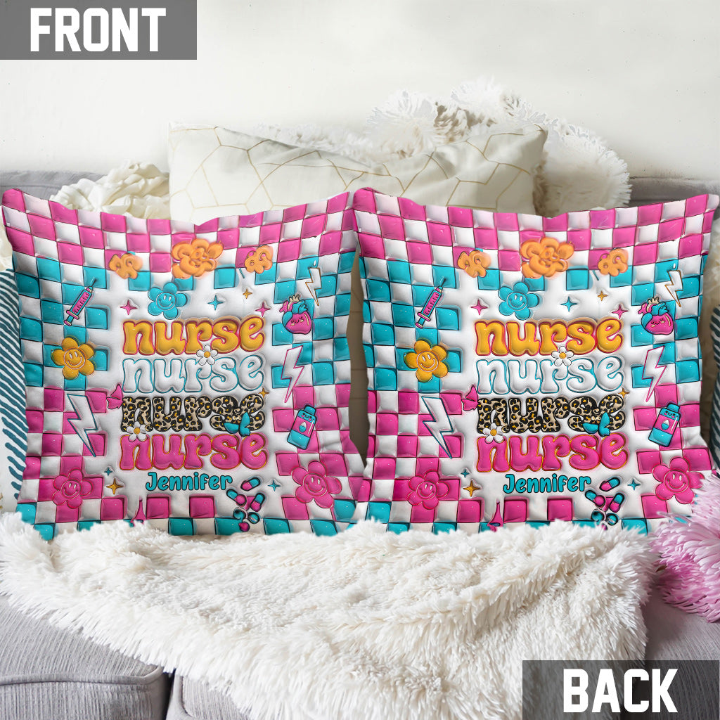 Vie d'infirmière - Coussin décoratif personnalisé pour infirmière