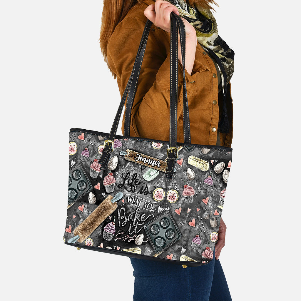 La vie est ce que vous en faites - Sac à pâtisserie en cuir personnalisé