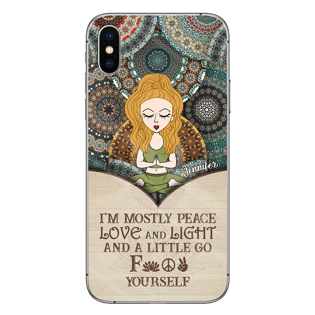 I'm Mostly Peace - Personalized Yoga Phone Case