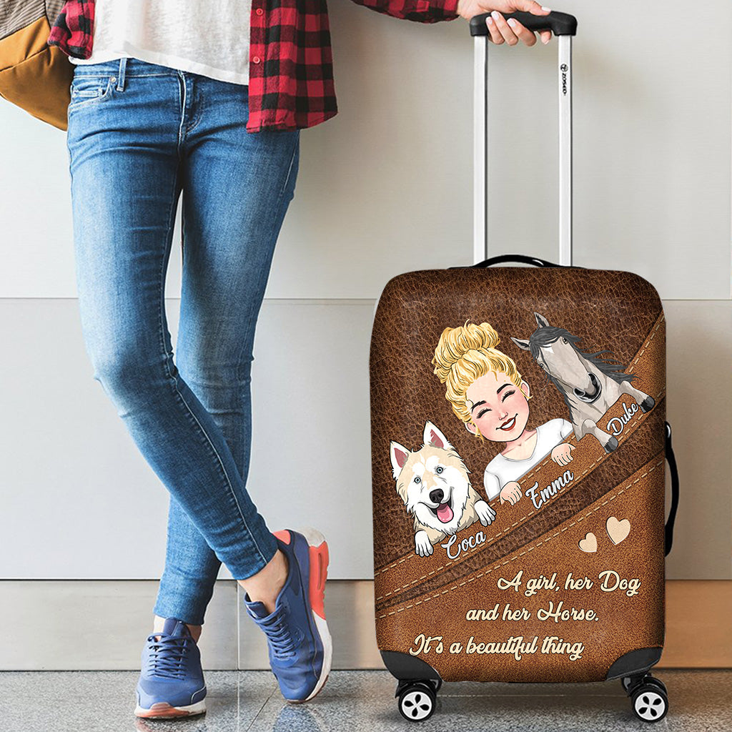 Quelle belle chose ! - Cadeau pour amoureux des chiens et des chats - Housse de bagage personnalisée