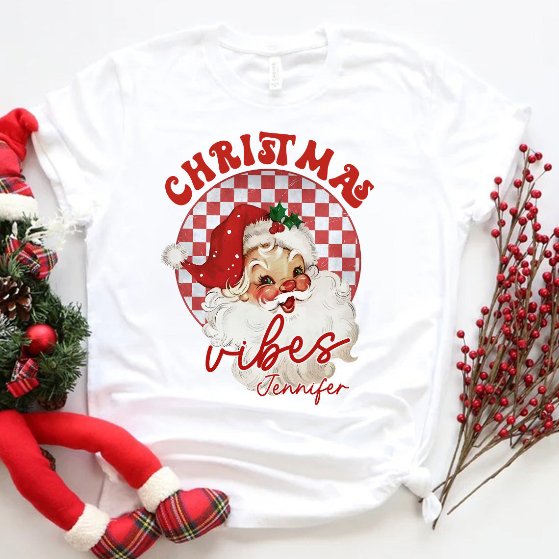 Ambiance de Noël - T-shirt et sweat à capuche de Noël personnalisés