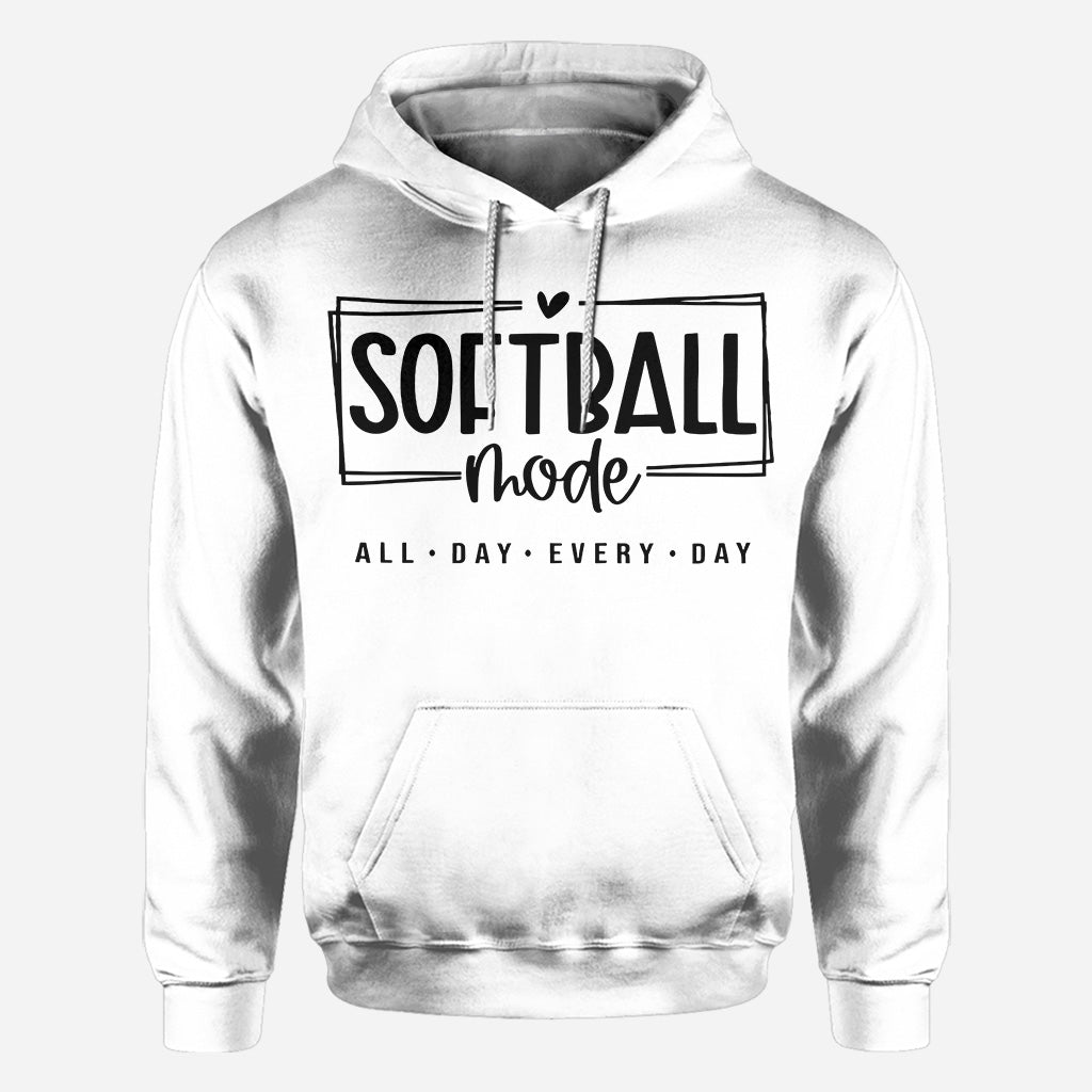Mode Softball toute la journée - T-shirt de softball personnalisé intégral