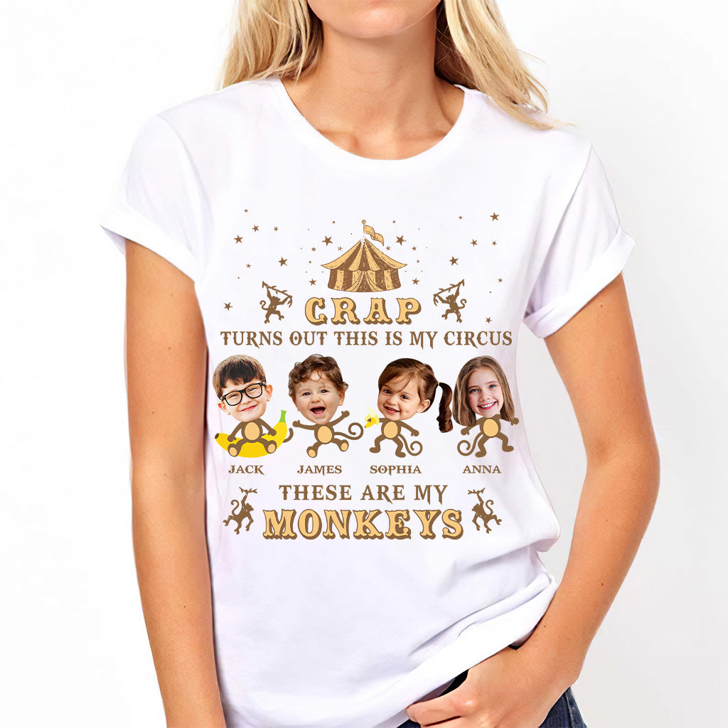 Ceci est mon cirque, ce sont mes singes - T-shirt et sweat à capuche personnalisés pour maman