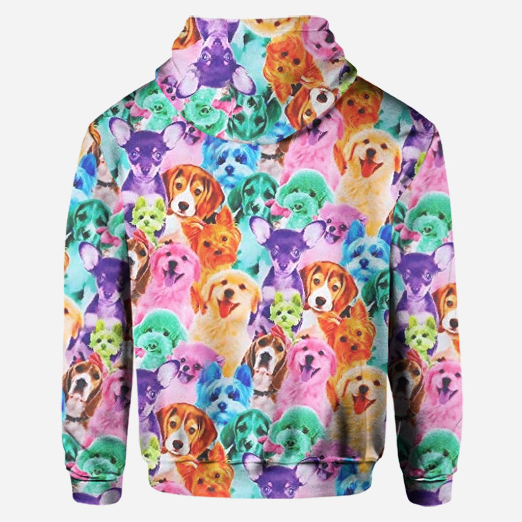 Photo Insert Transferring Into Colorful Style - Personalized Cat Hoodie and Leggings