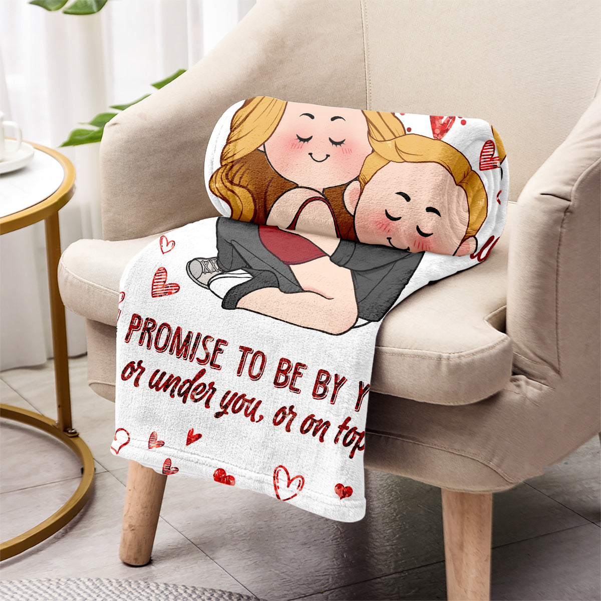 Je promets d'être à tes côtés - cadeau pour mari, femme, petit ami, petite amie - Couverture personnalisée