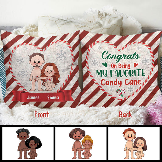 Félicitations pour être mon/ma chéri(e) préféré(e) - Coussin décoratif personnalisé - Cadeau pour mari, femme, petit ami, petite amie
